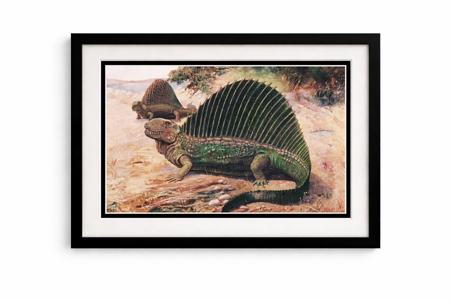 Dimetrodon Dinosaur Framed Poster