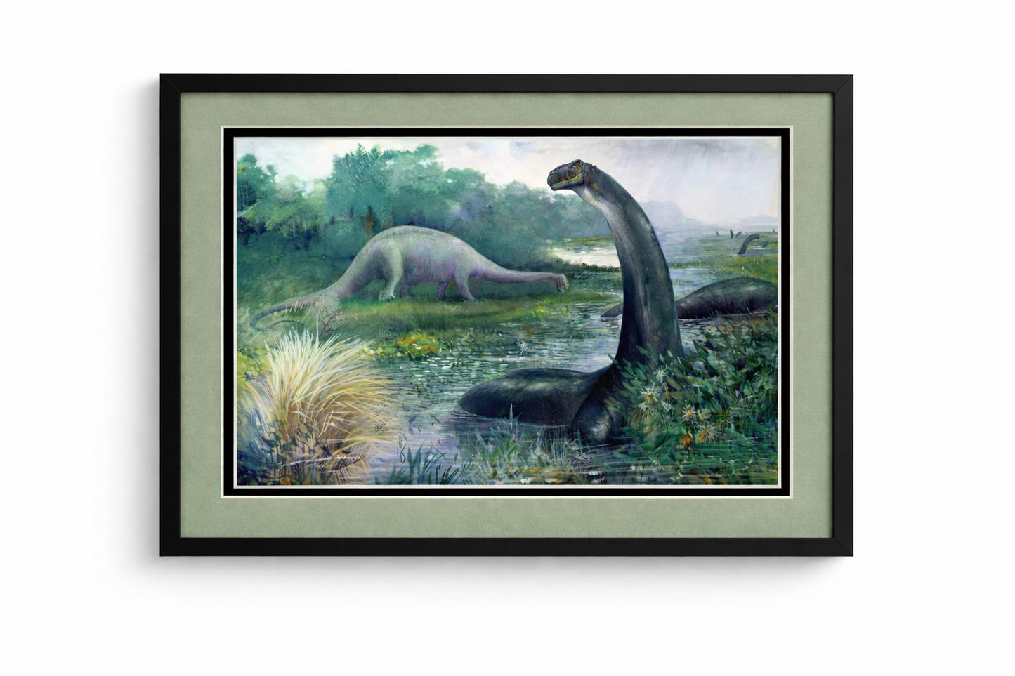 Brontosaurus Dinosaur Framed Poster