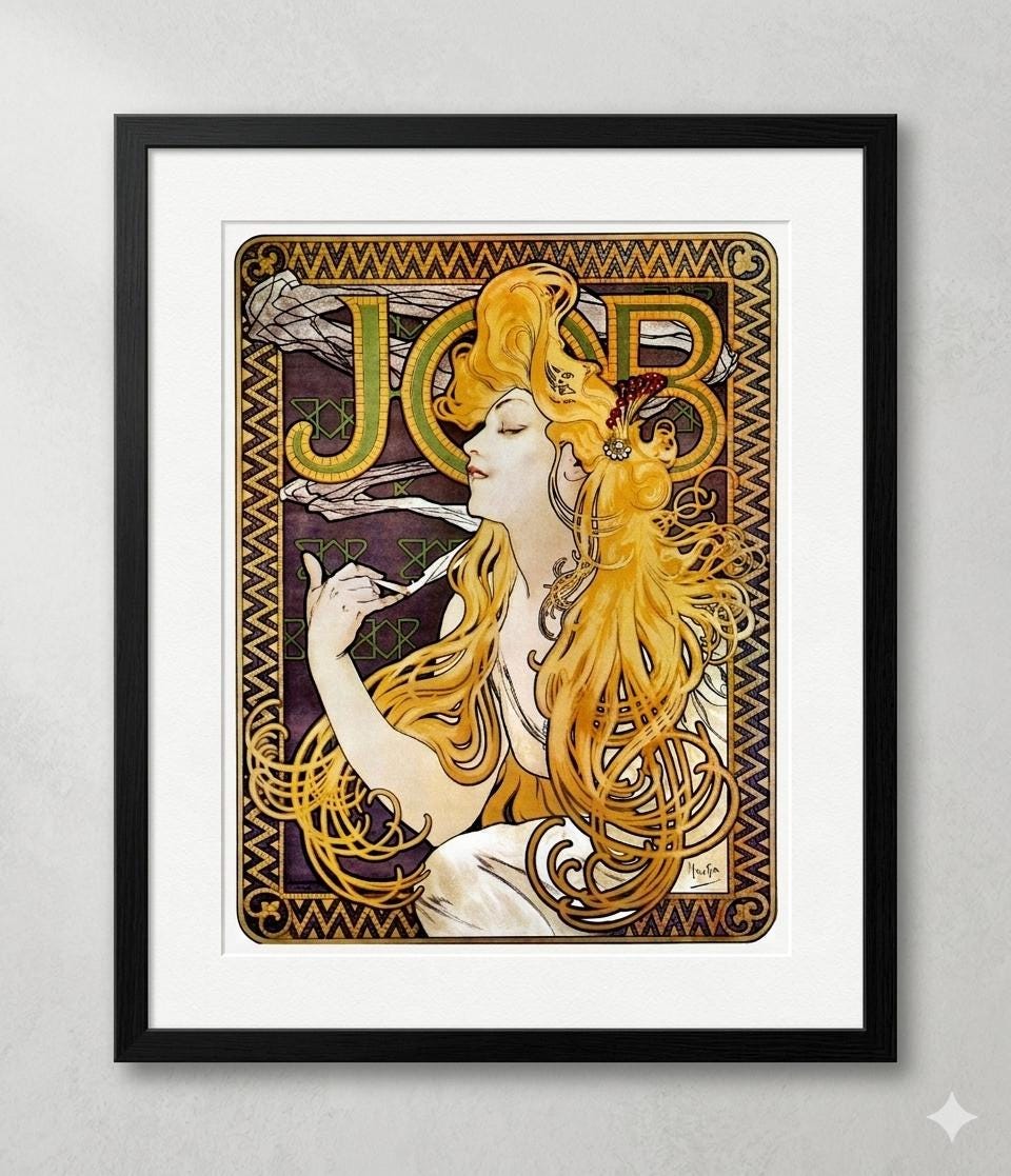 Mucha Job Print Framed Poster
