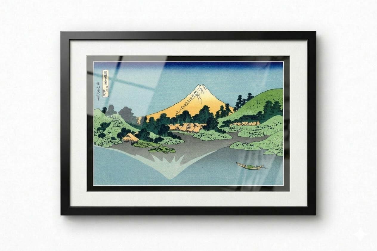 Hokusai The Lake of Hakone Framed Print