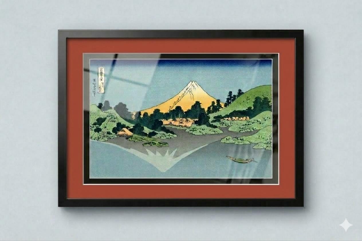 Hokusai The Lake of Hakone Framed Print