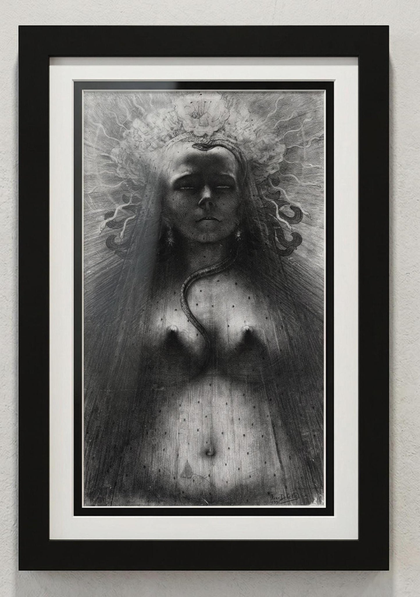 Jean Delville Medusa Print – Dark Academia Wall Art, Symbolist Occult Decor, Gothic Mythology Artwork, Macabre Fine Art, Esoteric Gift