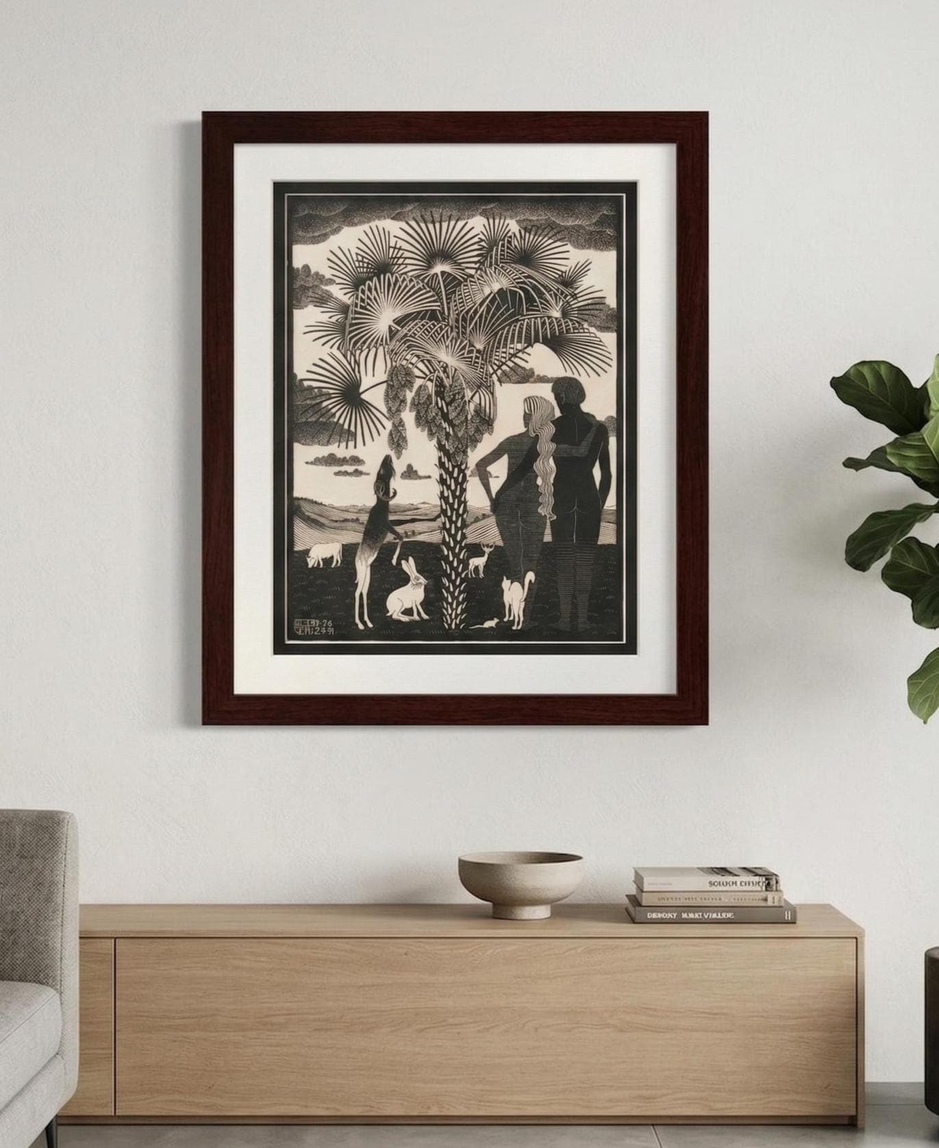 Paradise Lost Art by M.C. Escher Art Framed Print
