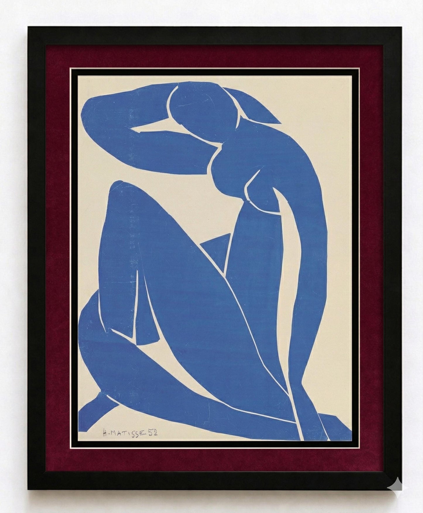 Henri Matisse Blue Nude II Print - Framed Mid Century Modern Wall Art - Cutout Poster