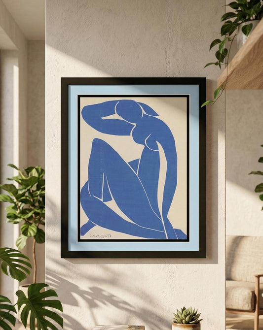 Henri Matisse Blue Nude II Print - Framed Mid Century Modern Wall Art - Cutout Poster