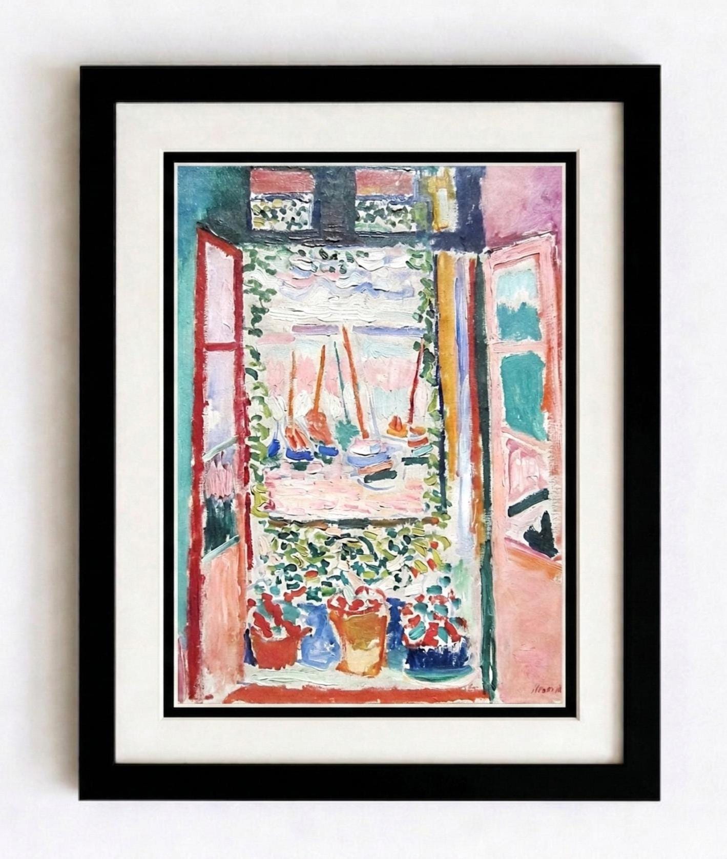 Henri Matisse Open Window Collioure Print - Framed Fauvism Wall Art - Colorful Impressionist Poster -