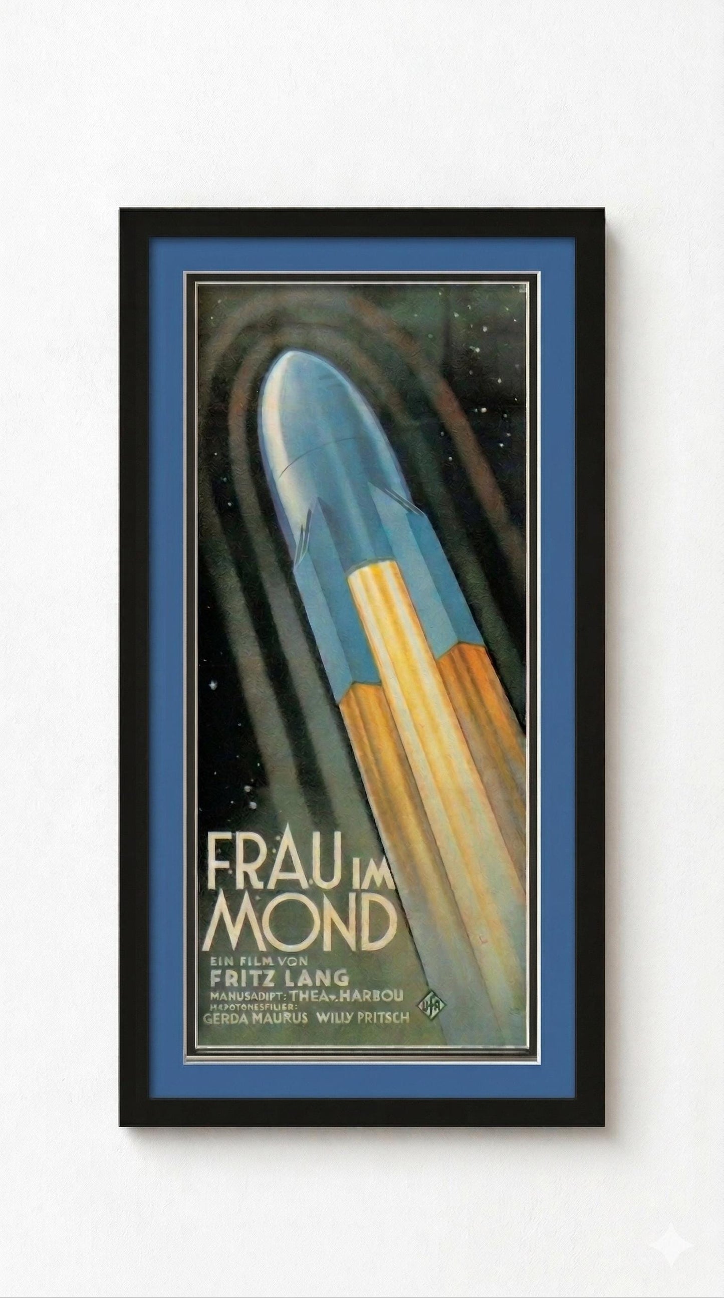 Frau im Mond Poster - Woman in the Moon Fritz Lang 1929 Movie Print - Vintage Sci-Fi Wall Art German Expressionism Film Ready-to-Hang