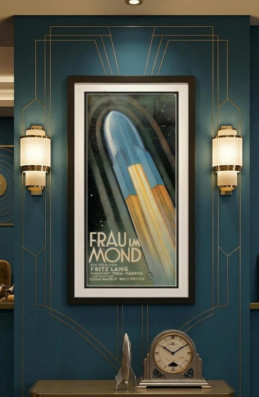 Frau im Mond Poster - Woman in the Moon Fritz Lang 1929 Movie Print - Vintage Sci-Fi Wall Art German Expressionism Film Ready-to-Hang
