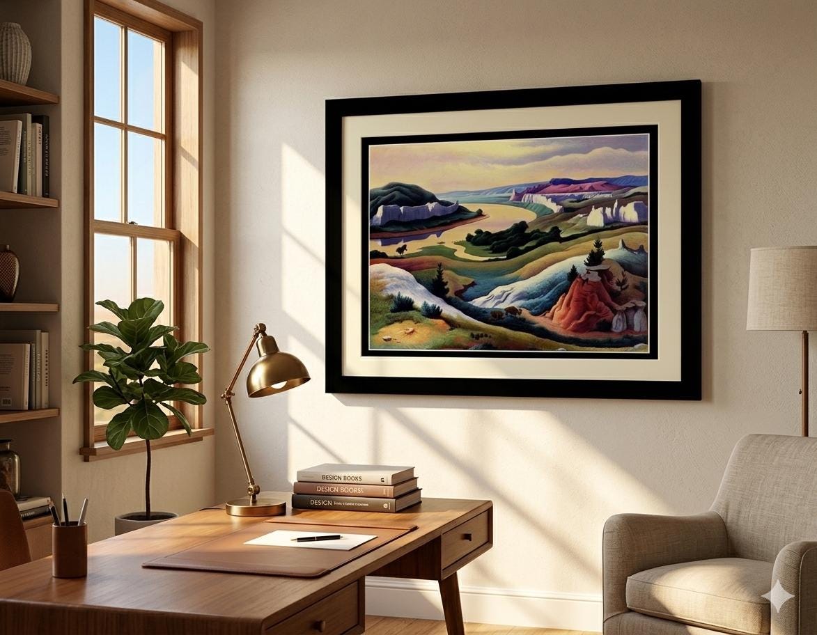 Lewis and Clark Expedition Art  by Thomas Hart Benton Framed Print