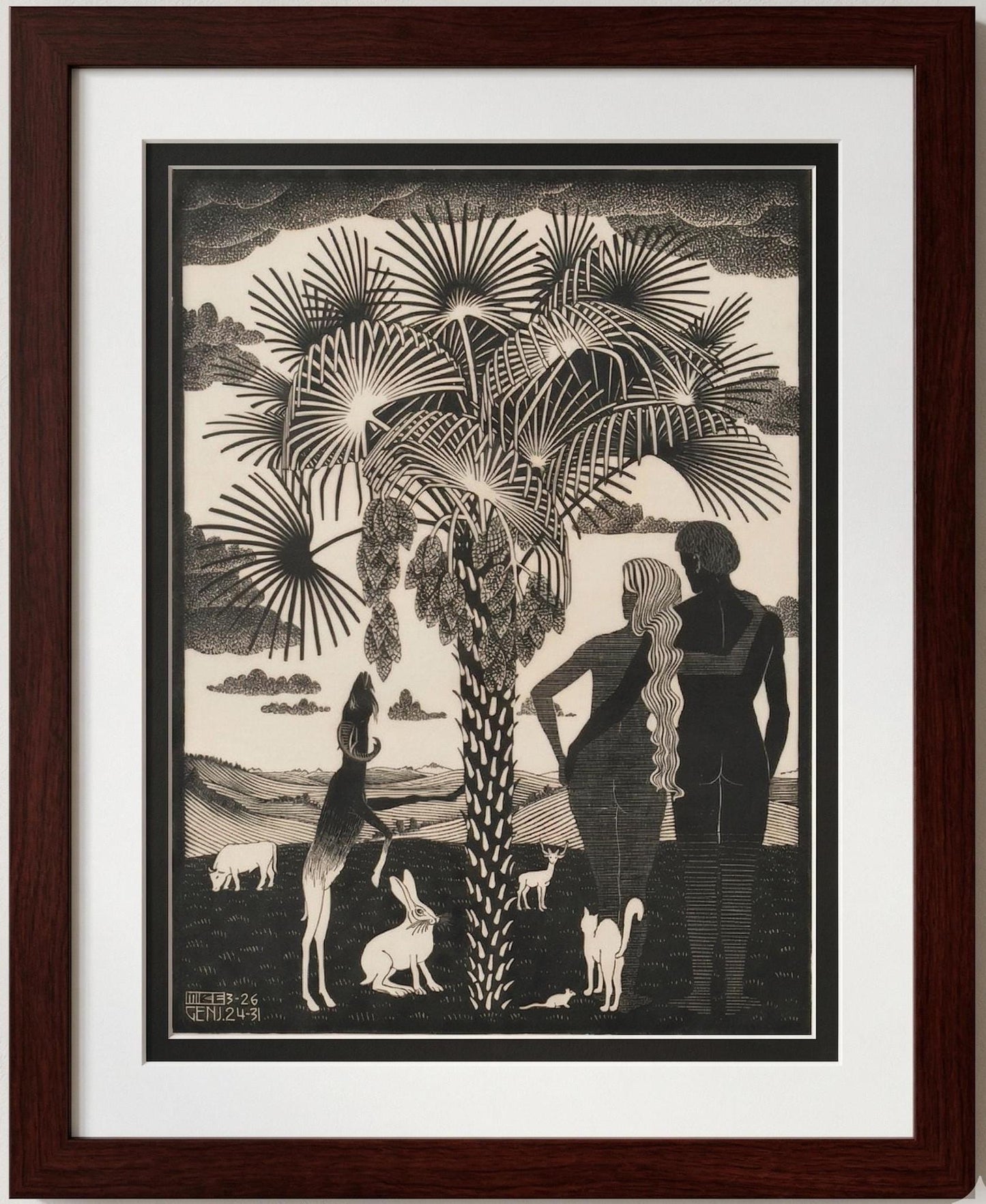 Paradise Lost Art by M.C. Escher Art Framed Print