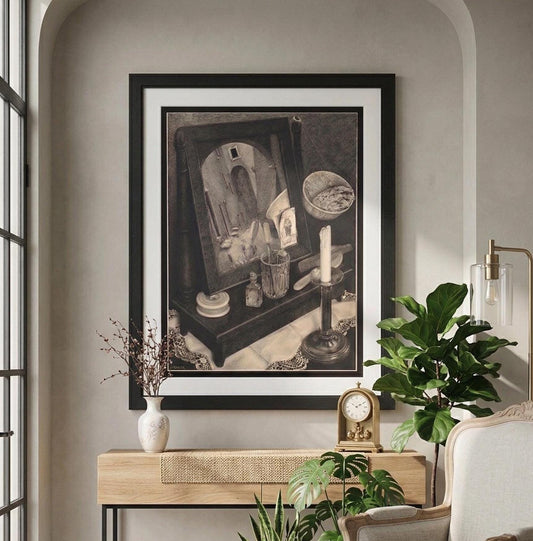 Still Life Mirror by M.C. Escher Art Framed Print