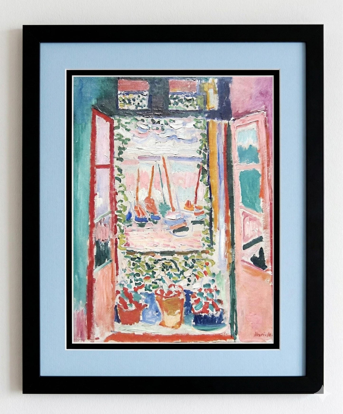 Henri Matisse Open Window Collioure Print - Framed Fauvism Wall Art - Colorful Impressionist Poster -
