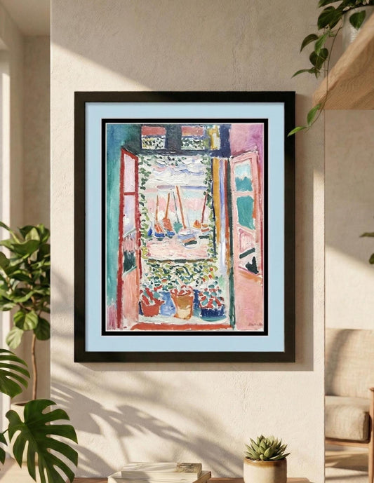 Henri Matisse Open Window Collioure Print - Framed Fauvism Wall Art - Colorful Impressionist Poster -