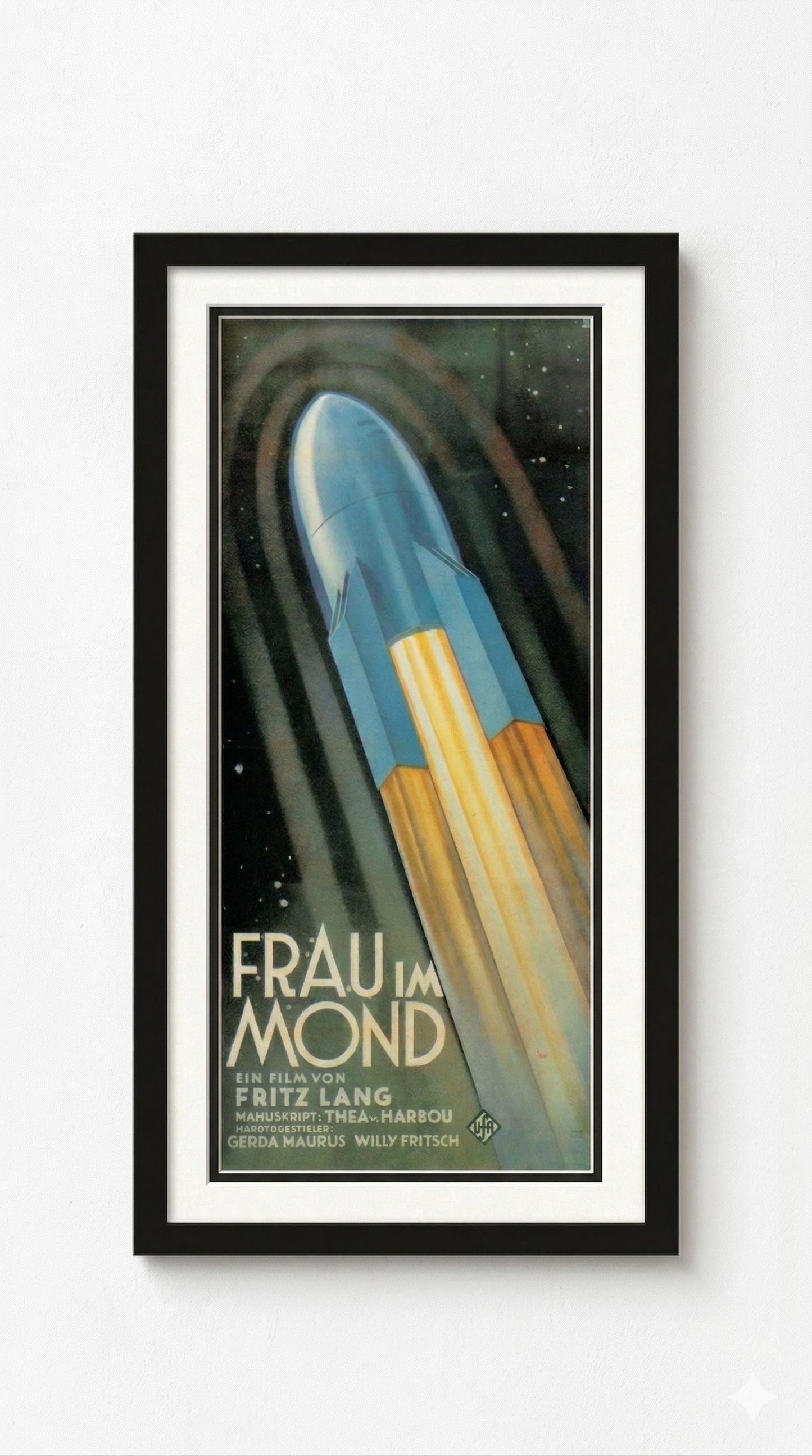 Frau im Mond Poster - Woman in the Moon Fritz Lang 1929 Movie Print - Vintage Sci-Fi Wall Art German Expressionism Film Ready-to-Hang
