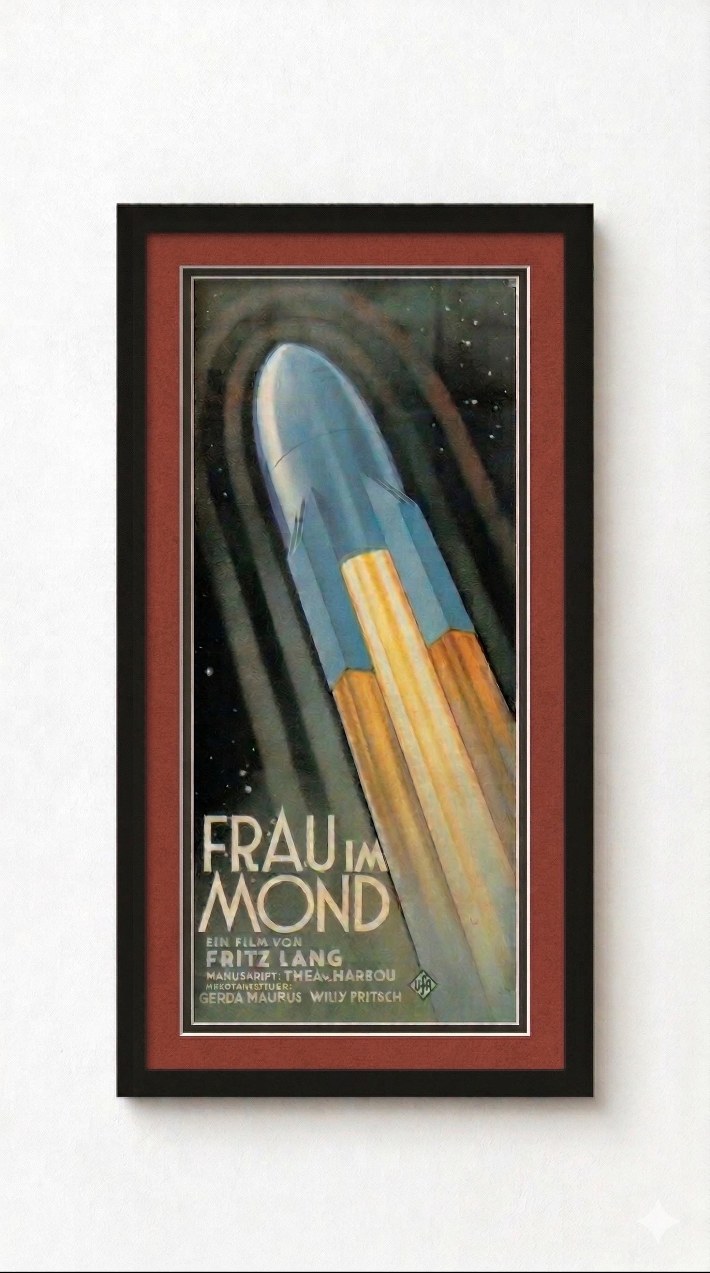 Frau im Mond Poster - Woman in the Moon Fritz Lang 1929 Movie Print - Vintage Sci-Fi Wall Art German Expressionism Film Ready-to-Hang