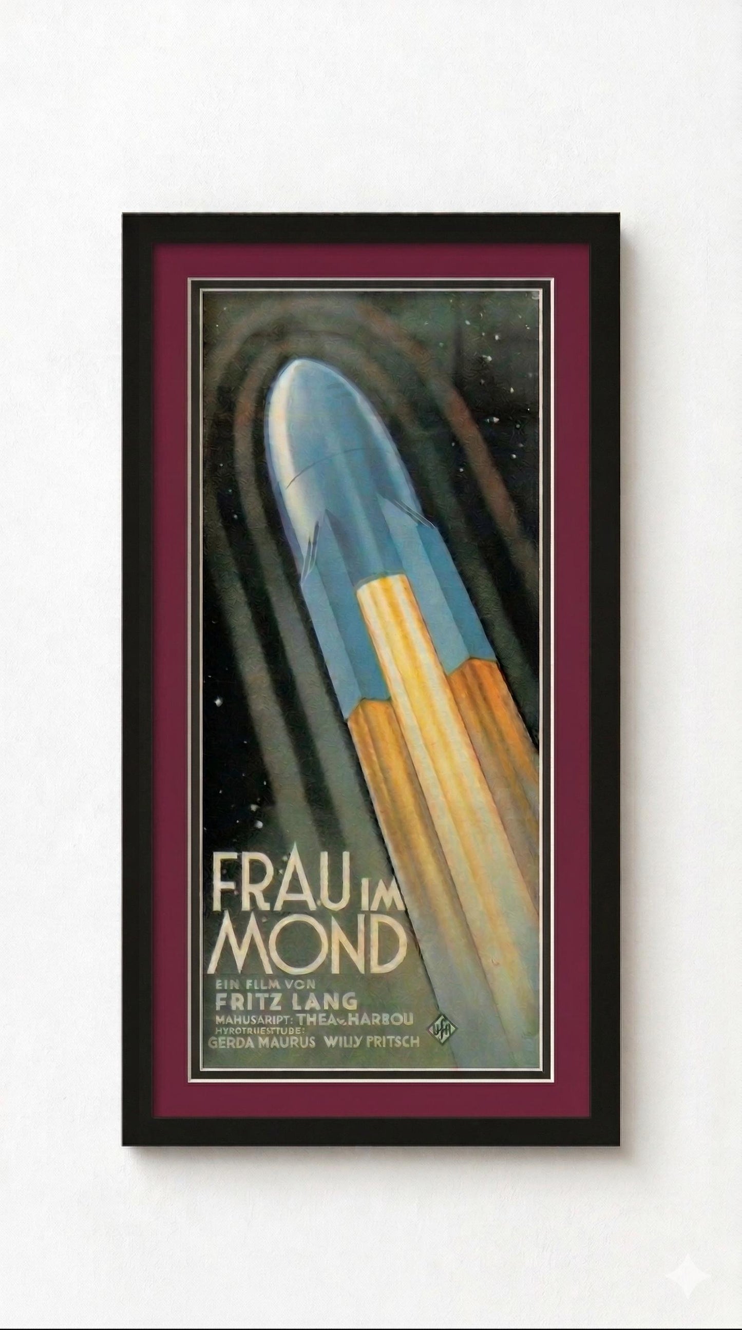 Frau im Mond Poster - Woman in the Moon Fritz Lang 1929 Movie Print - Vintage Sci-Fi Wall Art German Expressionism Film Ready-to-Hang