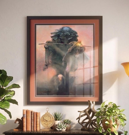 Zdzislaw Beksinski Art Print -The Wizard- Surrealism Wall Art - Dark Fantasy Dystopian Home Decor