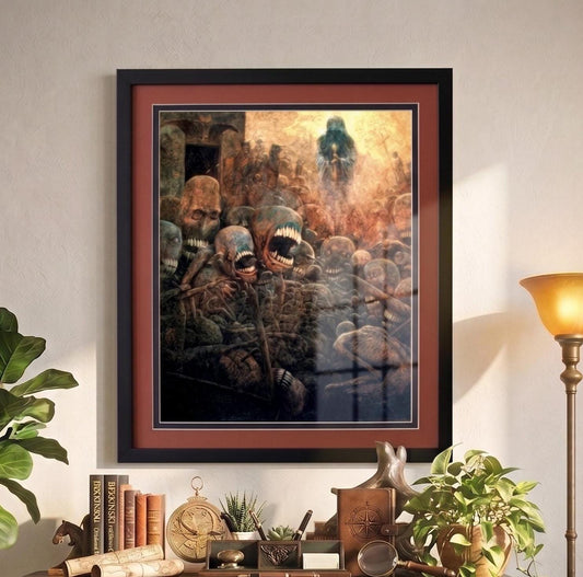 Zdzislaw Beksinski Art Print -Grim Reaper- Surrealism Wall Art - Dark Fantasy Dystopian Home Decor