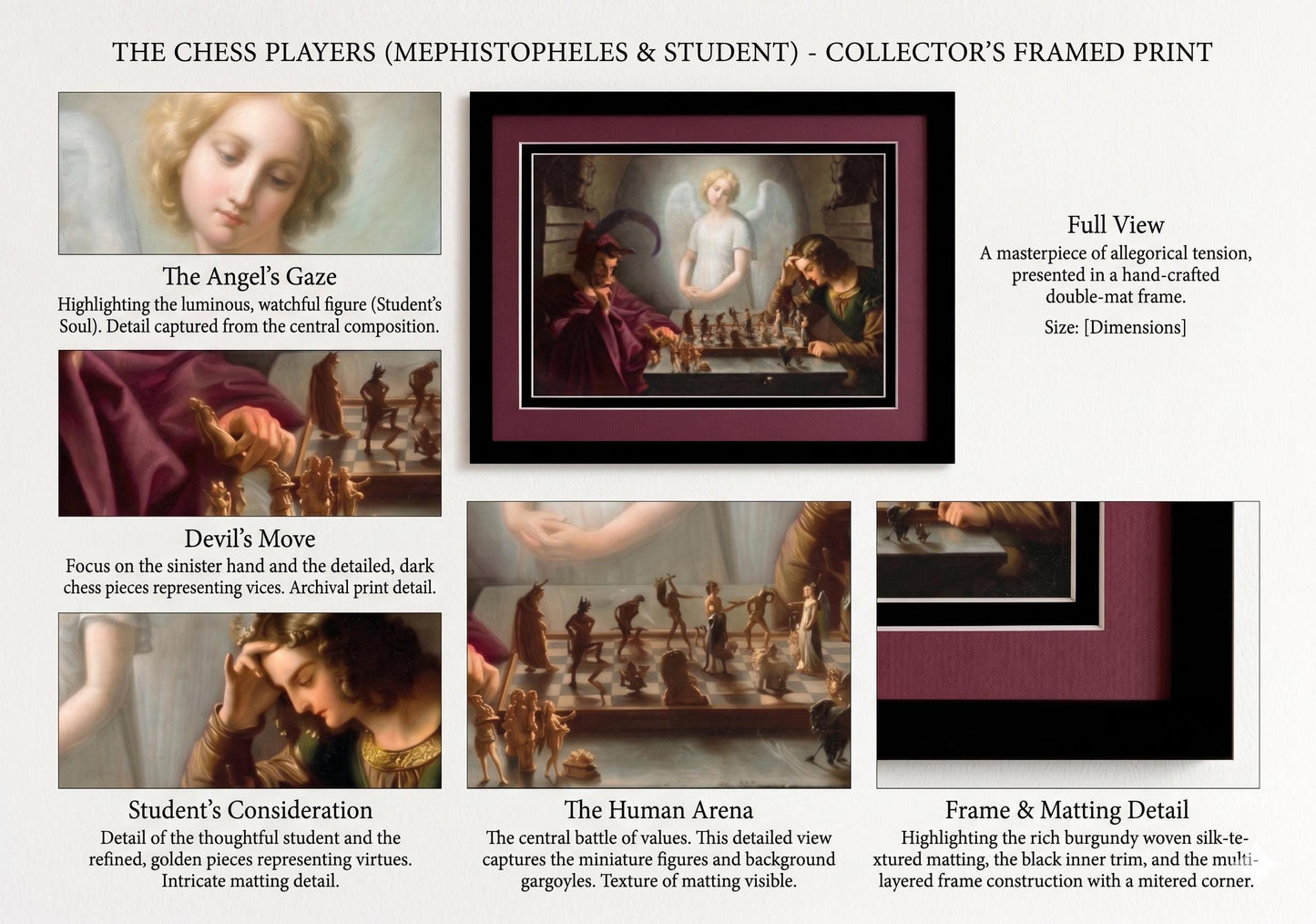 The Devil's Chess Game: Retzsch's Allegory of the Soul Framed Print