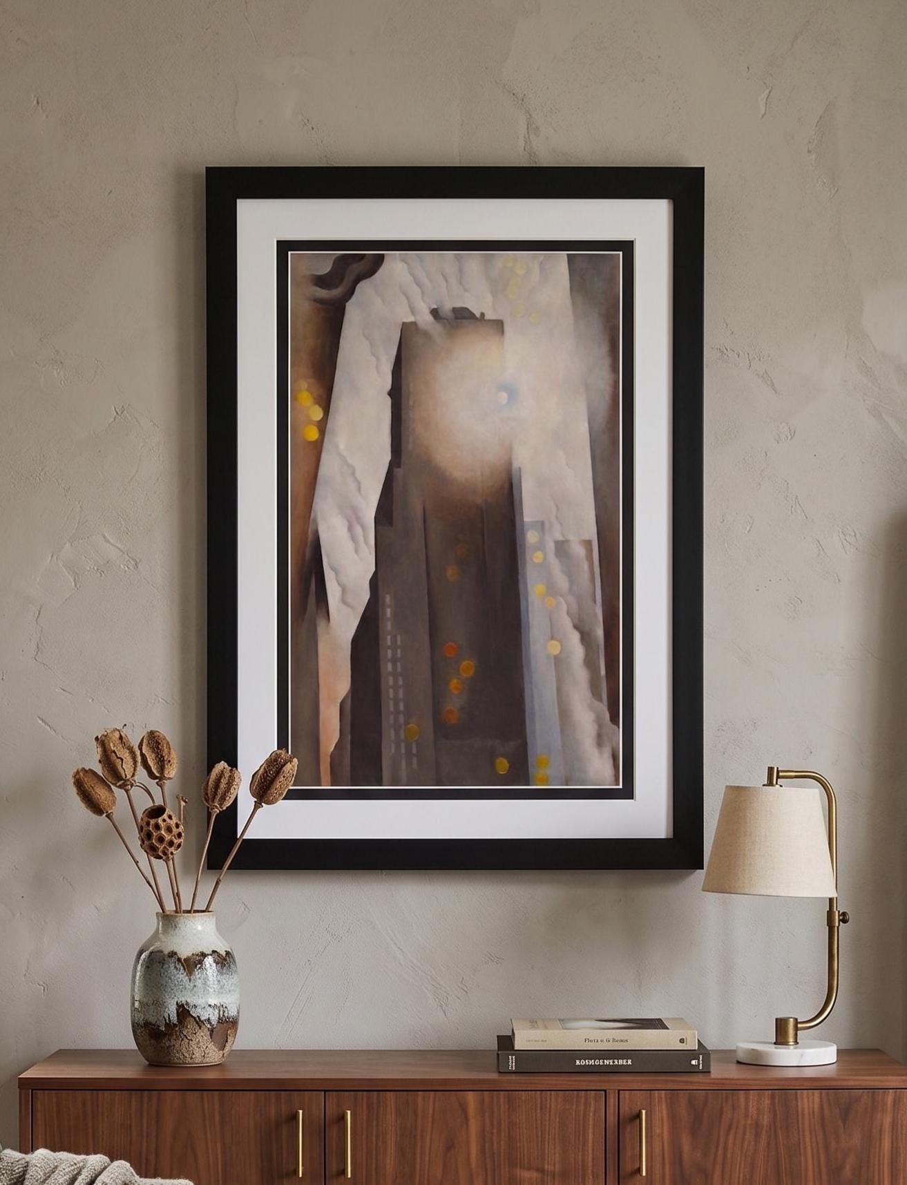 Georgia O'Keeffe The Shelton with Sunspots Print, Modernist New York Cityscape