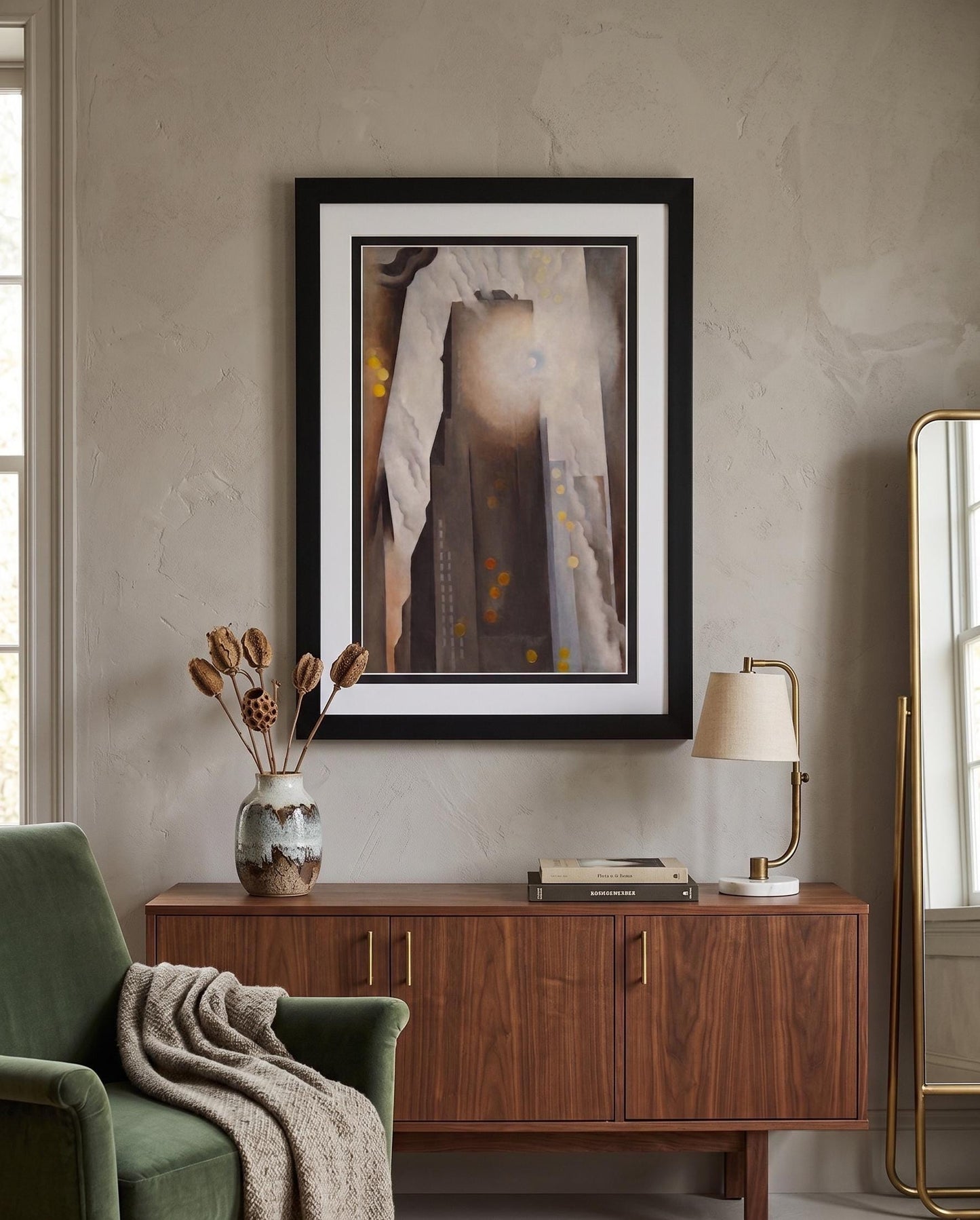 Georgia O'Keeffe The Shelton with Sunspots Print, Modernist New York Cityscape