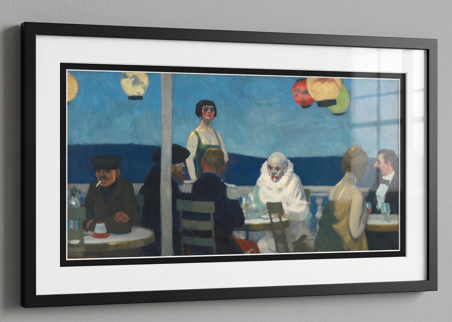 Soir Bleu, by Edward Hopper Framed Print Premium