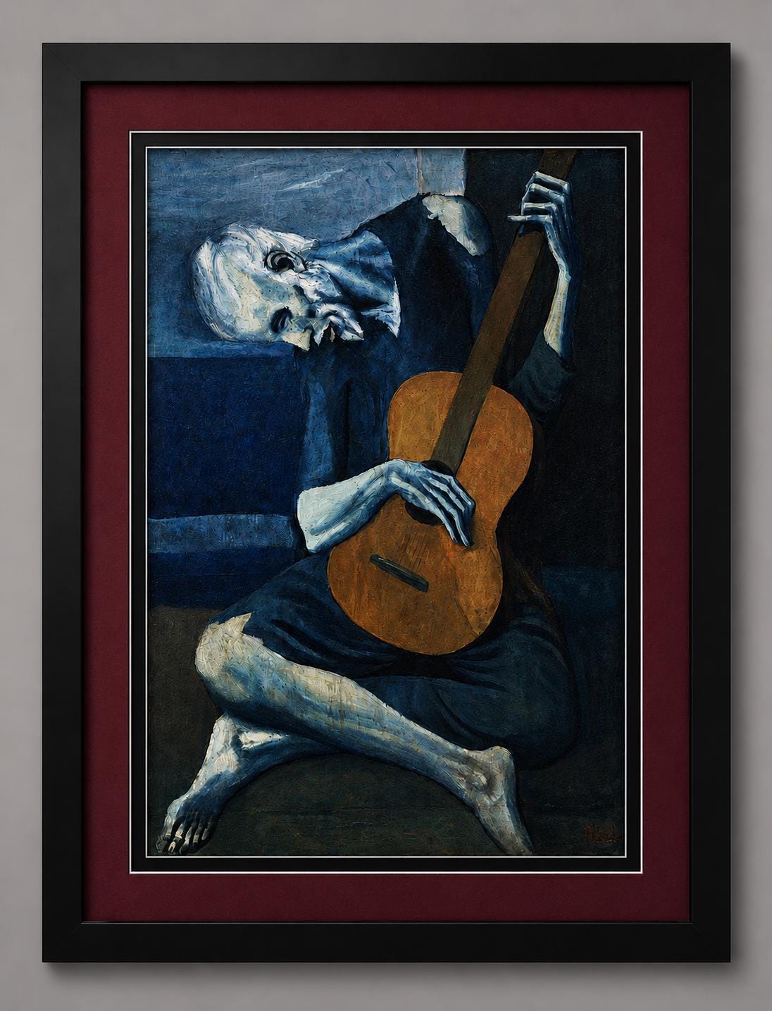 Picasso The Old Guitarist Framed Fine Art Print Gallery Framing